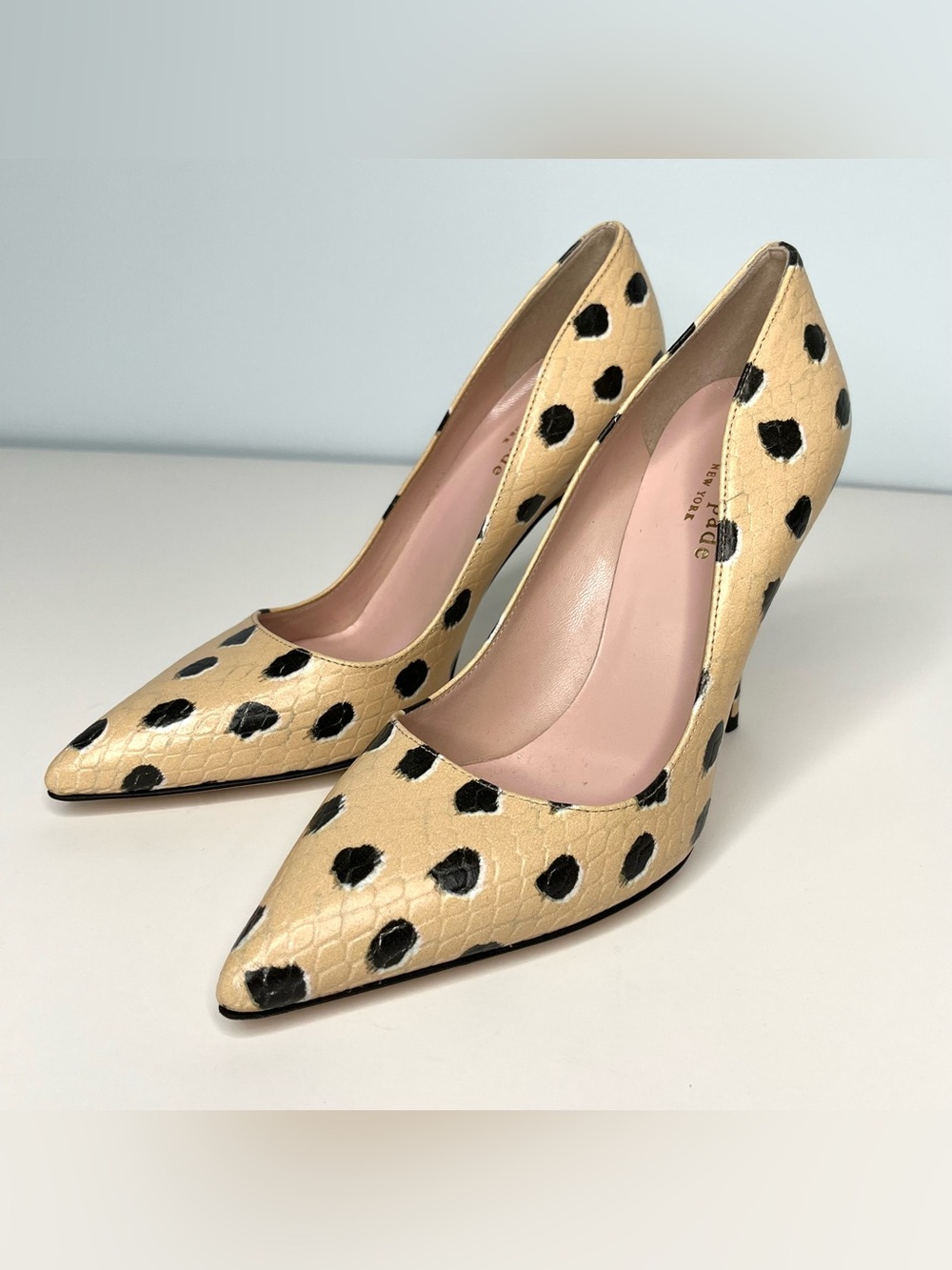 Kate Spade Women's Size 6 B Spotted Snake Skin Pumps High Heels Stiletto